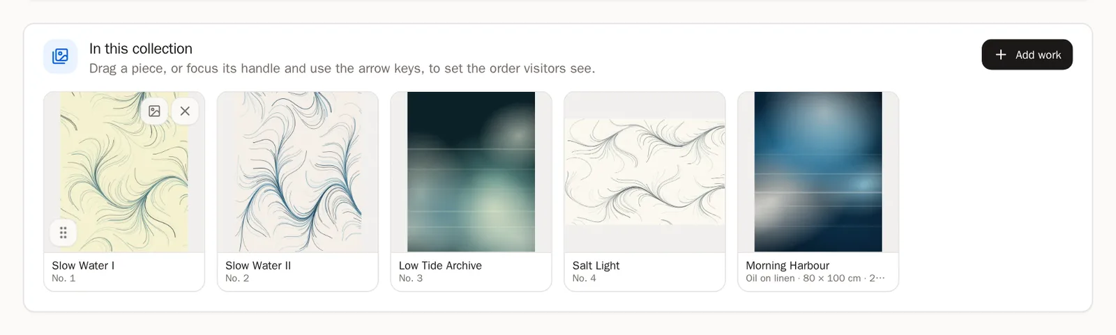 Screenshot of Put the pieces in order