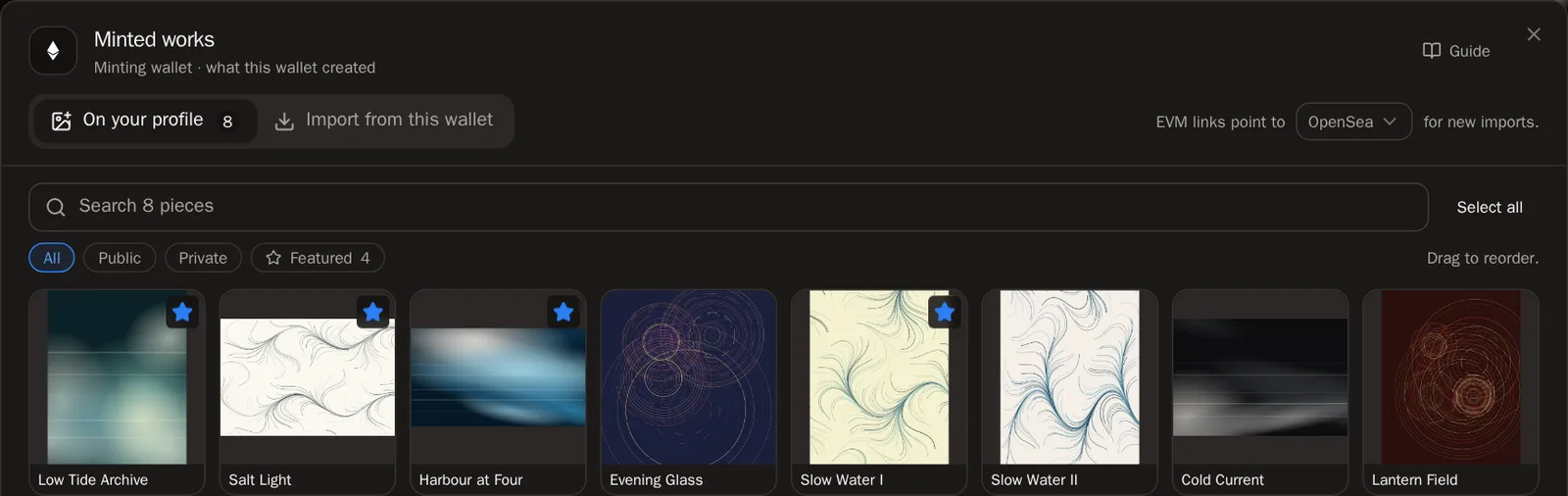 Screenshot of Press Import from this wallet
