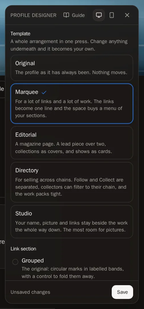 Screenshot of Press Save