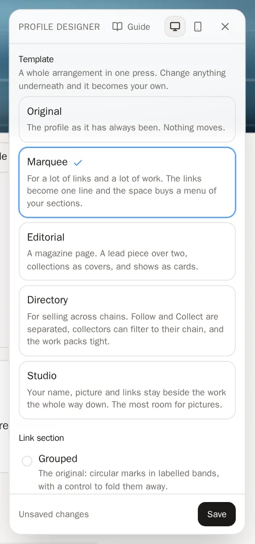 Screenshot of Press Save