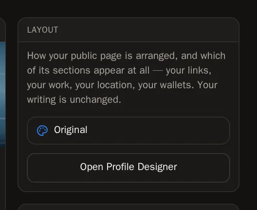 Screenshot of Arrange your page