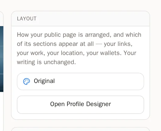 Screenshot of Arrange your page