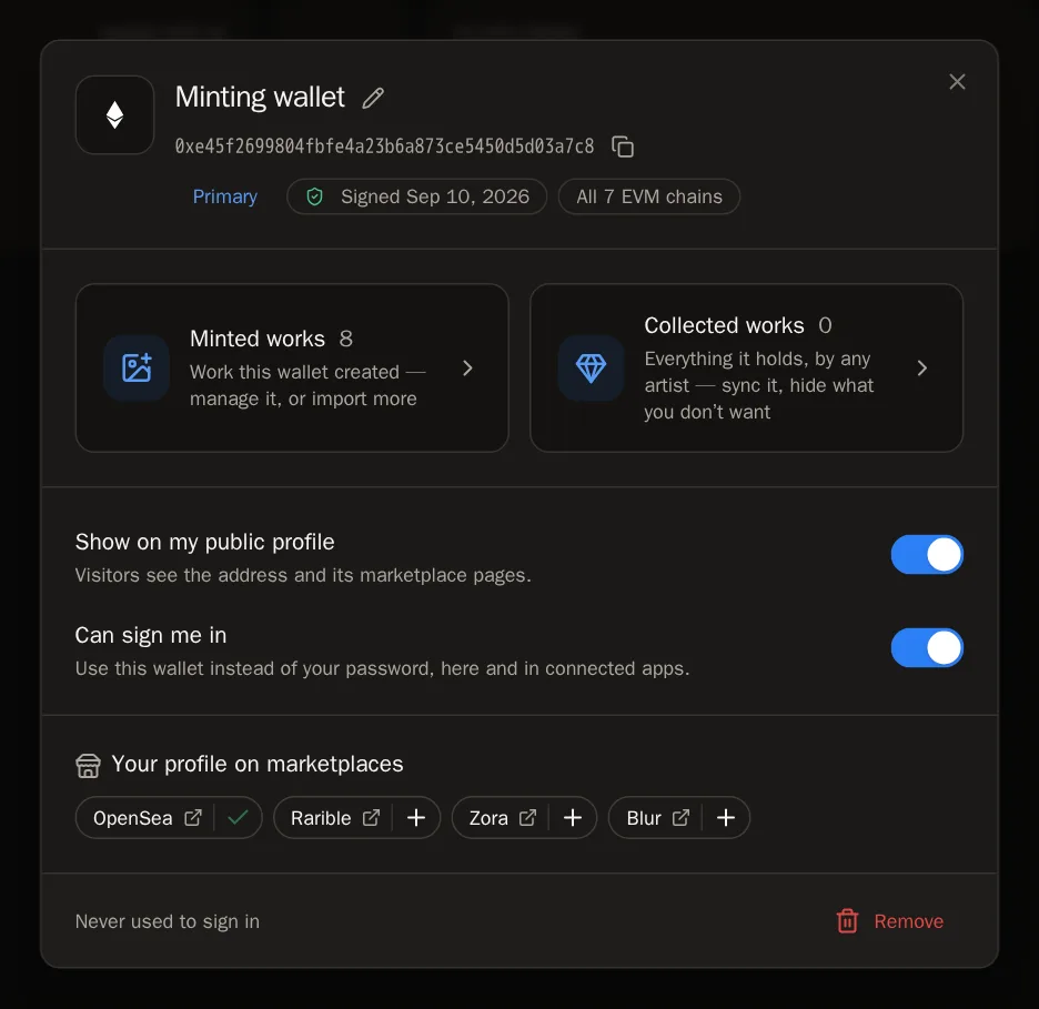 Screenshot of Show or hide it on your page